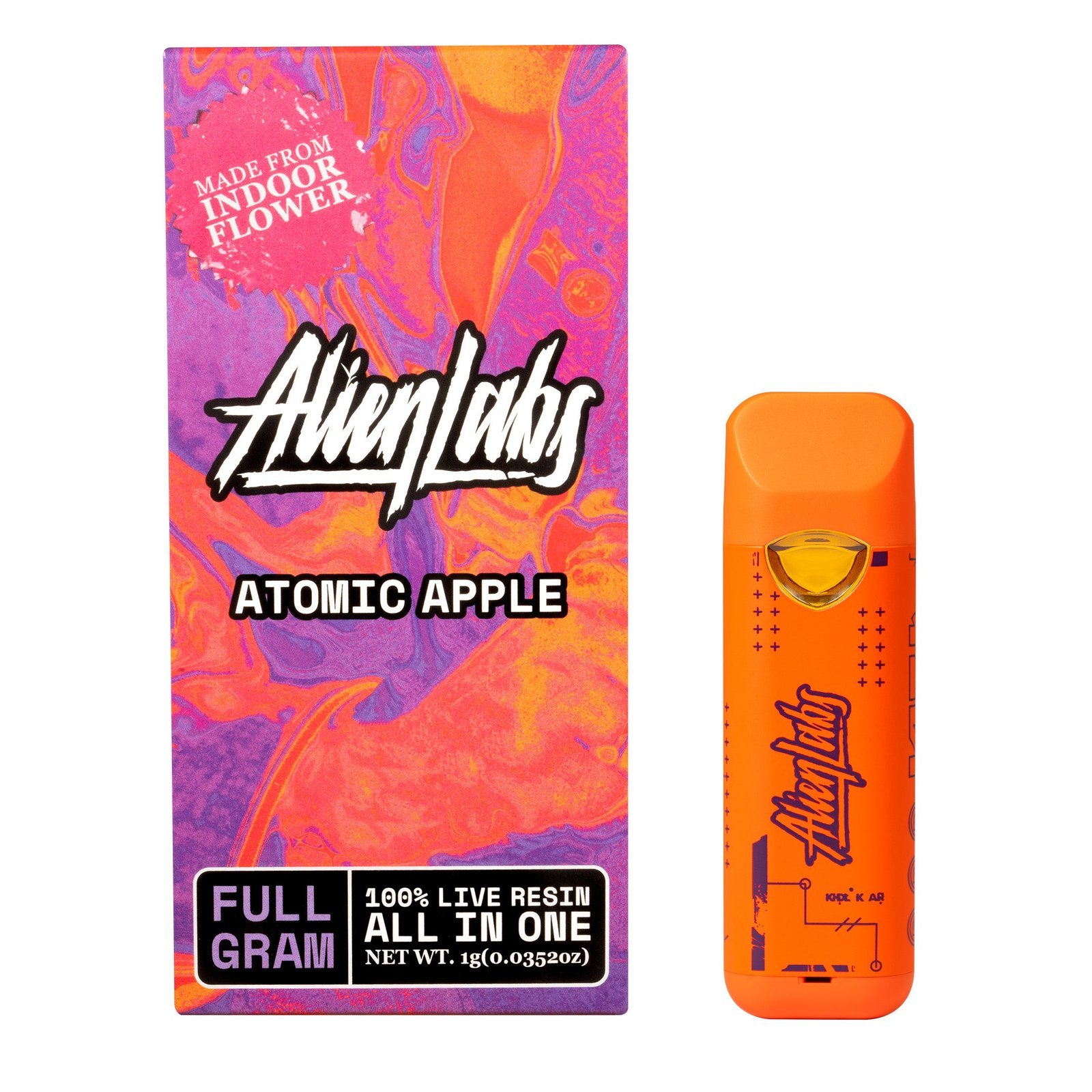 AIO1GRAMVapeATOMICAPPLE_MENU Atomic Apple All In One Vape (1g) - Image 1