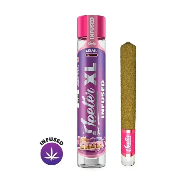 httpsascendsdispensary.comwp-contentuploads2024111721082560-1720642773-1697245628-gelato-xl-600x600-1.webp JEETER | Gelato XL – Infused Preroll – 2.0g - Image 1