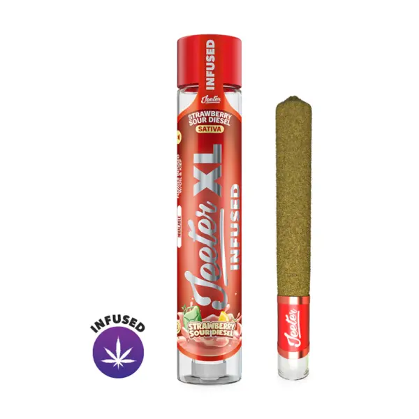 httpsascendsdispensary.comwp-contentuploads202411987140_XL-Strawberry-Sour-Diesel.jpg-600x600-1.webp JEETER | Strawberry Sour Diesel XL – Infused Preroll – 2.0g - Image 1