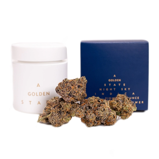 httpsascendsdispensary.comwp-contentuploads202411A_Golden_State_Night_Sky_Eighth.webp A Golden State Night Sky (I) 3.5 Grams (1/8 Ounce) - Image 1