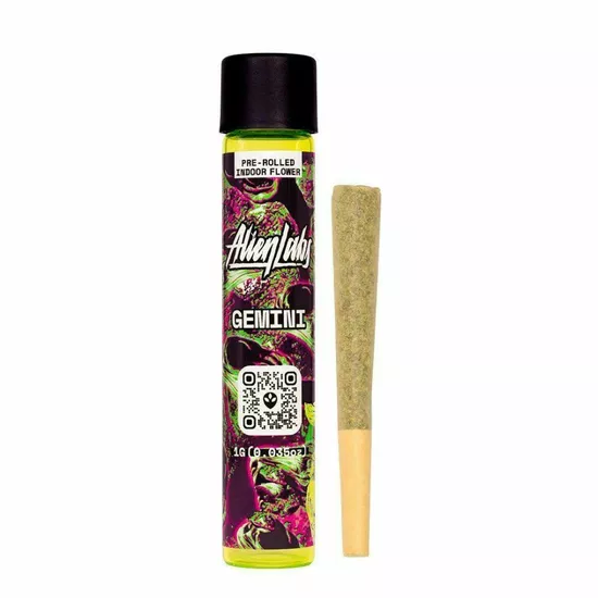 httpsascendsdispensary.comwp-contentuploads202411Alien_Labs_-_Gemini_-_Preroll.webp Alien Labs Gemini (IH) – Pre-Roll - Image 1