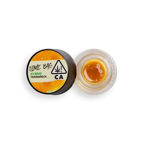 httpsascendsdispensary.comwp-contentuploads202411Dime-Bag-Concentrate-Hybrid-Trainwreck.webp Hybrid Live Resin – 1 Gram - Image 1