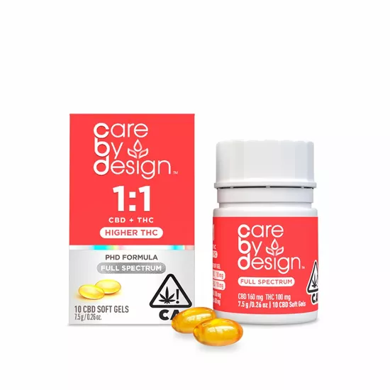 httpsascendsdispensary.comwp-contentuploads202411care_by_design_-_1_to_1_gels_10ct.webp Care by Design 1:1 Soft Gels – 10 Count - Image 1