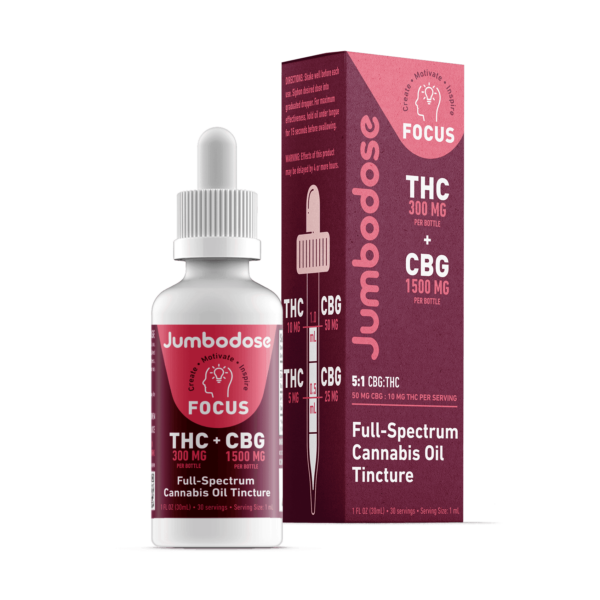 httpsascendsdispensary.comwp-contentuploads202411da3a4e3f8775135f604245310a41588e-600x600-1.png Focus • Tincture • 5:1 CBG:THC • 30mL • Jumbodose - Image 1